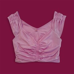 Free People Movement Cutout Back Crop Top